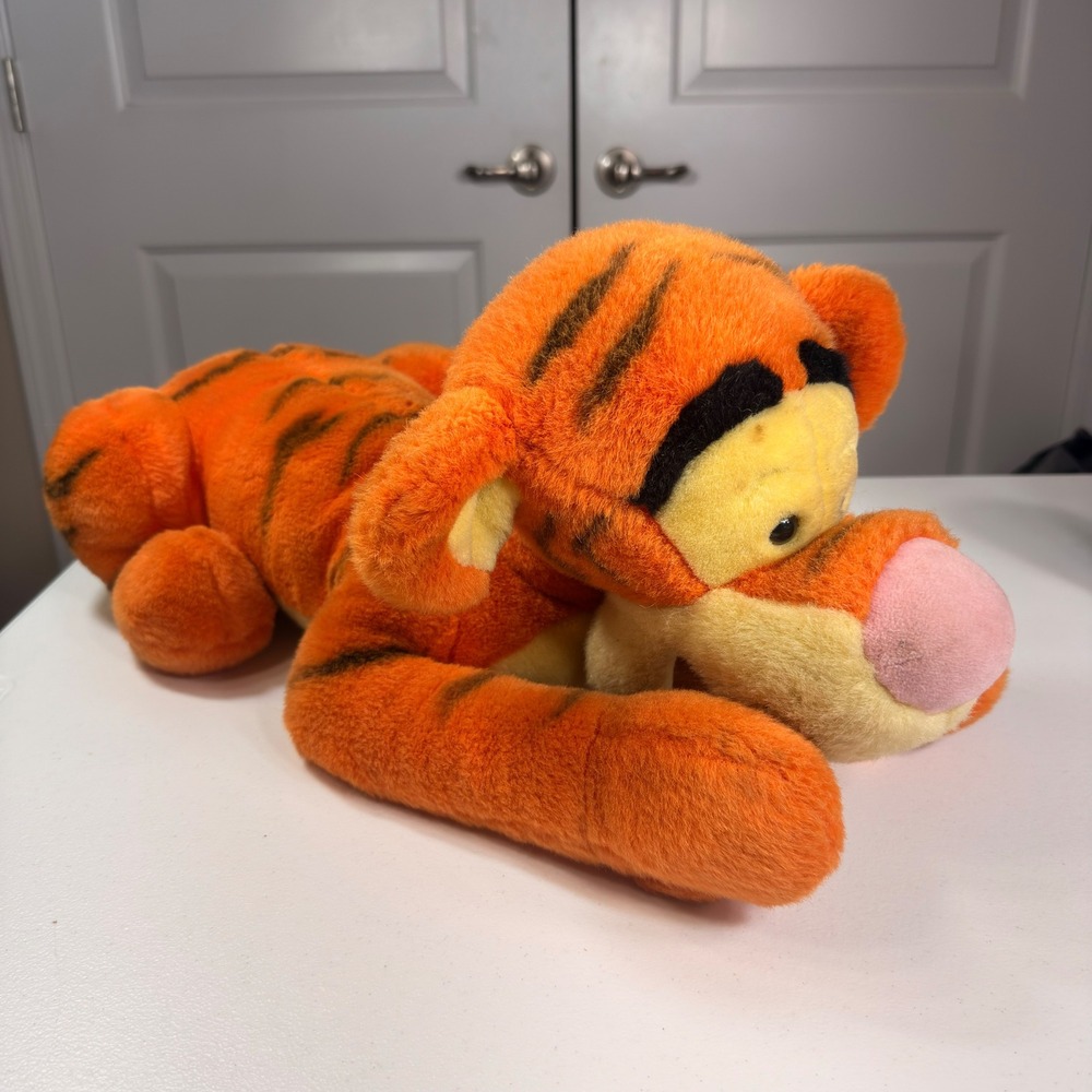 Disney Tigger Plush Stuffed Animal Laying Down Large Vintage 22 Inch